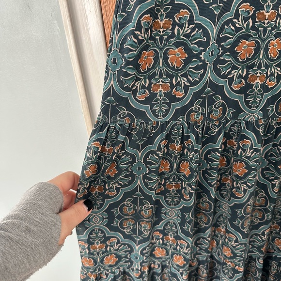 Chic Teal and Orange Maxi Dress - Picture 6 of 8